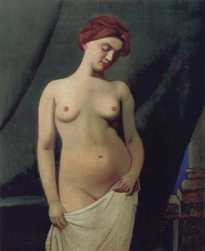 Felix Vallotton Female nude,Green Curtain France oil painting art